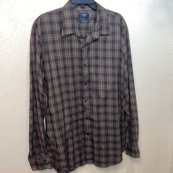 Dockers Mens Plaid Long Sleeve Button Down Shirt - Picture 1 of 6
